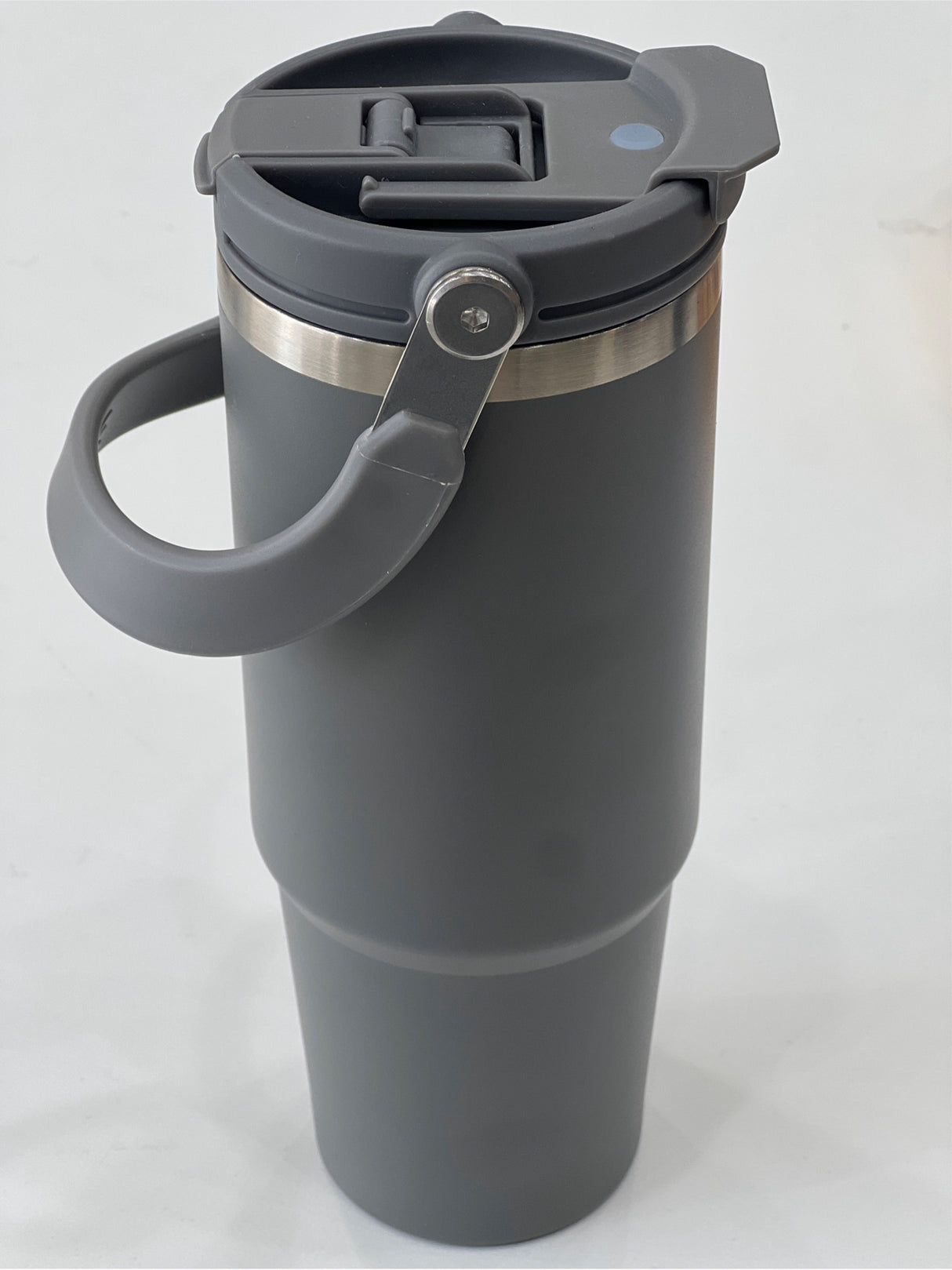 Bonny Stainless Steel Straw Tumbler Grey (468 GY) – Custom Logo Printing | Raifa Print Qatar