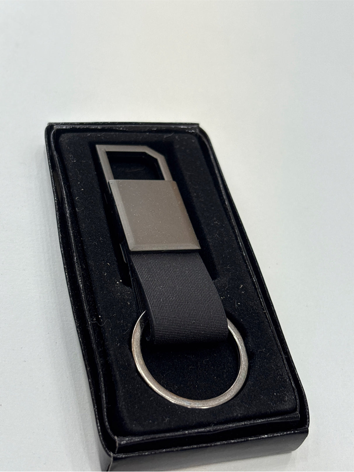 RPET Keychain with Hook Black (11530 BK) – Custom Logo Printing | Raifa Print Qatar