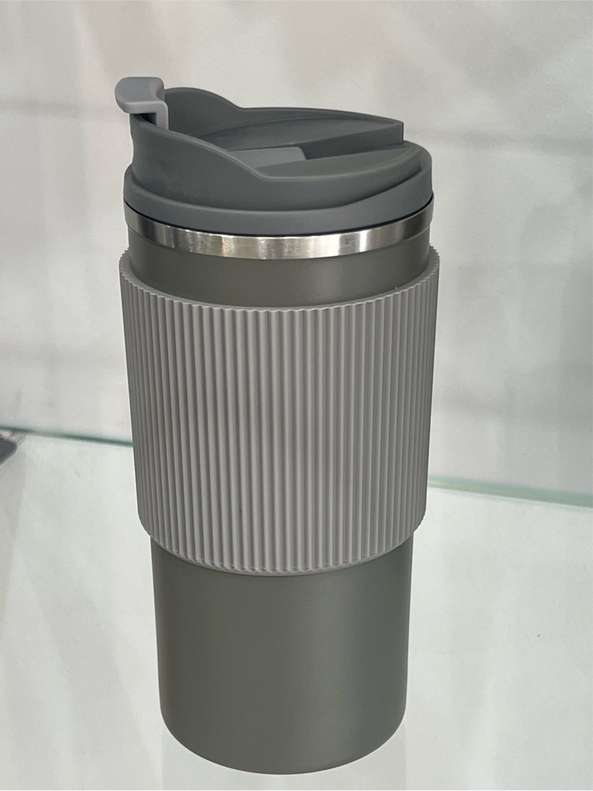 Teleios Tumbler with Silicone Grip Grey (372 GY) – Custom Logo Printing | Raifa Print Qatar