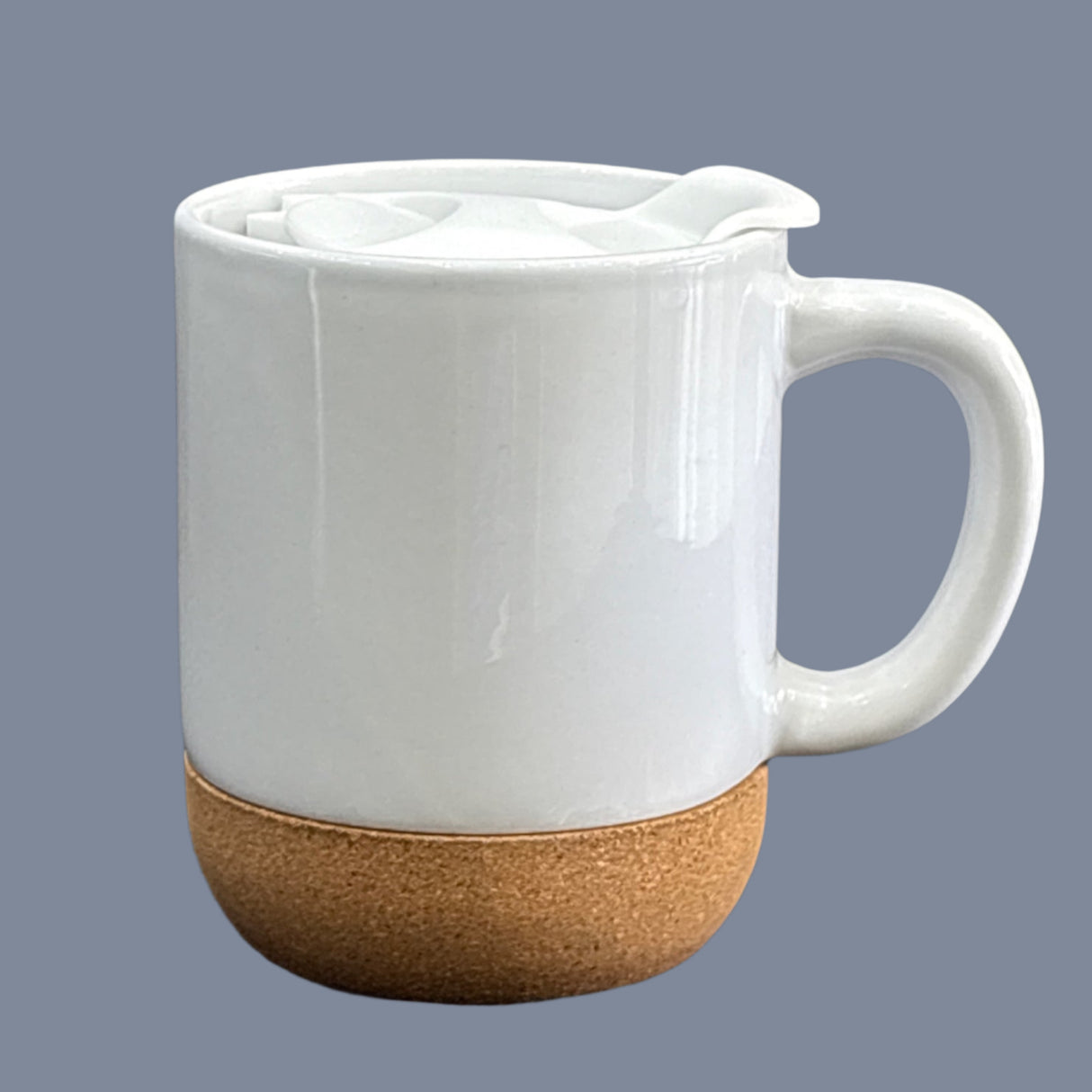 Fysis Ceramic Mug with Cork – White (HD 295) | Custom Logo Printing in Qatar | Raifa Print