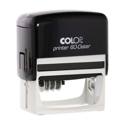 Stamp Printer 60‑Dater Double Date – Custom Self‑Inking Stamp (37×76 mm)