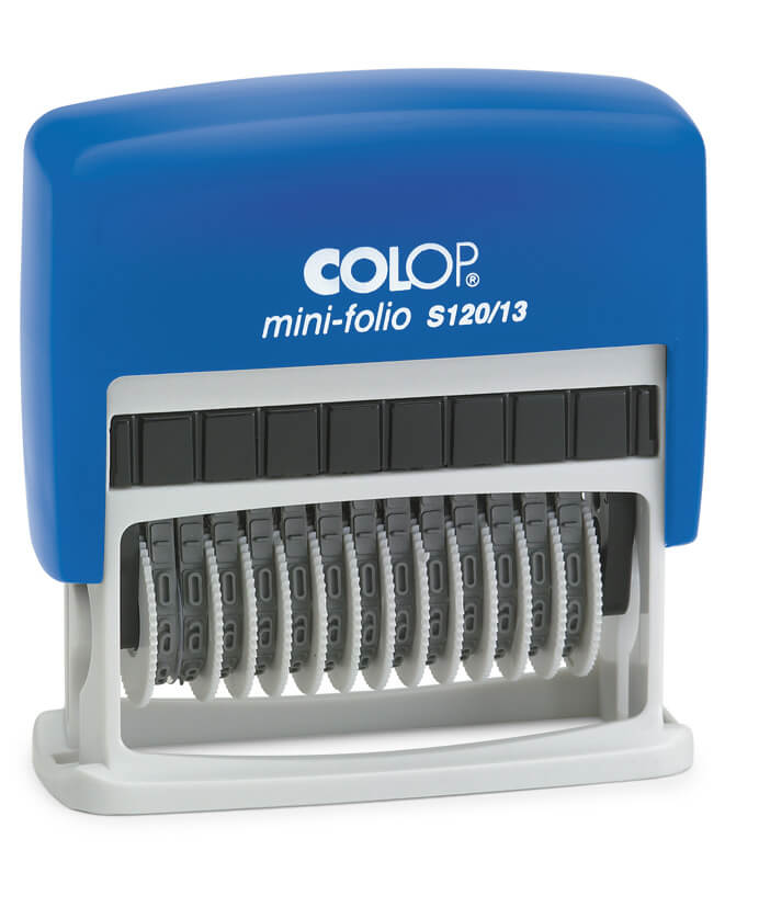 Mini-Folio S 120/13 – Compact Self-Inking Text Stamp