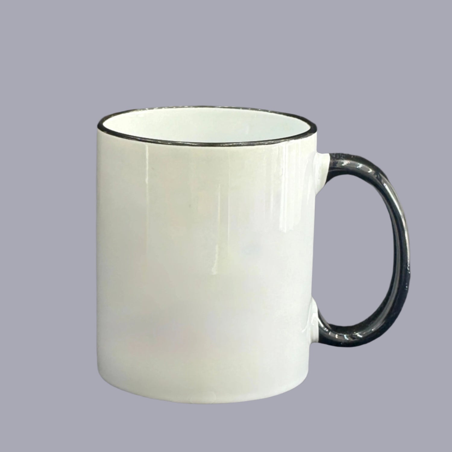 White Mug with Black Handle – Custom Logo Printing | Raifa Print Qatar