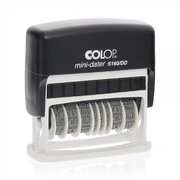 Mini-Dater S 160/DD – 3.5x49mm Dual Date Self-Inking Stamp